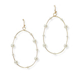105243, PEARL ACCENT OVAL SHAPE DANGLE EARRING