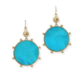 105245, ROUND SHELL EPOXY DANGLE EARRING