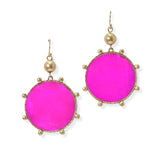 105245, ROUND SHELL EPOXY DANGLE EARRING