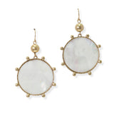 105245, ROUND SHELL EPOXY DANGLE EARRING