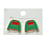 105246, CHRISTMAS UGLY SWEATER ENAMEL STUD EARRING