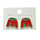 105246, CHRISTMAS UGLY SWEATER ENAMEL STUD EARRING