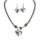 105264, VINTAGE HEART FILIGREE CHARM NECKLACE