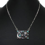 105276, WESTERN CRESCENT MOON & STARS WITH RHINESTONE NECKLACE