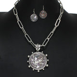 105278, WESTERN LIBERTY ENGRAVED COIN PENDANT NECKLACE