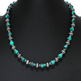 105287, WESTERN TURQUOISE NAVAJO BEADED NECKLACE