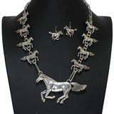 105292, WESTERN HORSE METAL NECKLACE