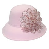 105296, BIG FLOWER WITH CRYSTAL RHINESTONE ACCENT BUCKET HAT