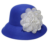 105296, BIG FLOWER WITH CRYSTAL RHINESTONE ACCENT BUCKET HAT