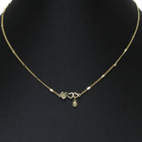 105320, DAINTY TRIPLE HEART WITH ROUND GLASS STONE ACCENT NECKLACE