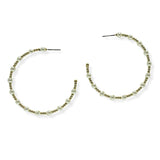 105401, PEARL BEADED ROUND HOOP EARRING