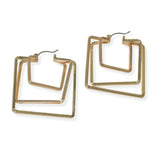 105408, MULTI SQUARE METAL EARRING