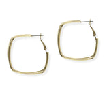 105409, GEOMETRIC SQUARE HOOP METAL EARRING
