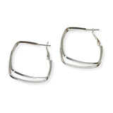 105409, GEOMETRIC SQUARE HOOP METAL EARRING