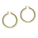 105421, 50MM, GOLD DIPPED, ALUMINUM ROUND HOOP EARRING