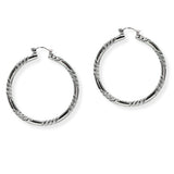 105422, 50MM, GOLD DIPPED, CUT TEXTURED ACCENT ALUMINUM ROUND HOOP EARRING