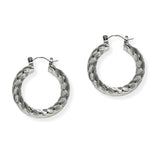 105425, 30MM, GOLD DIPPED, BRUSHED TEXTURE ALUMINUM ROUND HOOP EARRING