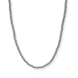 105430, 4MM, STAINLESS STEEL BALL BEADED NECKLACE