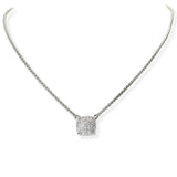 105492, 14K GOLD PLATED, MICRO PAVE CUBIC ZIRCONIA NECKLACE