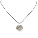 105494, OVAL SHAPE DESIGNER INSPIRED PENDANT NECKLACE