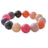 105499, RESIN ACRYLIC BALL BEADED STRETCH BRACELET