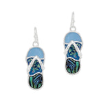 105566, FLIP FLOP ABSTRACT GLASS DANGLE EARRING