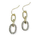 105589, OVAL ACCENT DESIGNER INSPIRED DANGLE EARRING