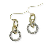 105590, ROUND ACCENT DESIGNER INSPIRED DANGLE EARRING