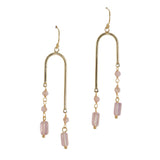 105621, ARCH CRYSTAL BEADED ACCENT DANGLE EARRING