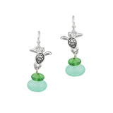 105628, SEA TURTLE LUCITE BEADED DANGLE EARRING