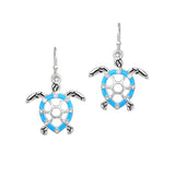 105632, SEA TURTLE CRYSTAL RHINESTONE WITH ENAMEL DANGLE EARRING