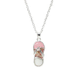 105648, FLIP FLOP ABSTRACT GLASS PENDANT NECKLACE