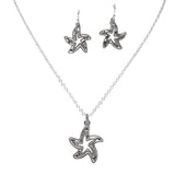 105653, STARFISH CUTOUT METAL PENDANT NECKLACE