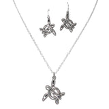 105654, SEA TURTLE CUTOUT METAL PENDANT NECKLACE