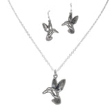 105659, BIRD CUTOUT METAL PENDANT NECKLACE