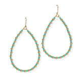 105705, TEARDROP BEADED DANGLE EARRING