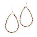 105705, TEARDROP BEADED DANGLE EARRING