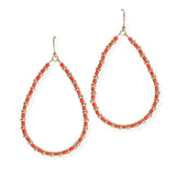 105705, TEARDROP BEADED DANGLE EARRING