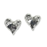 105710, HAMMERED HEART STUD EARRING