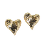 105710, HAMMERED HEART STUD EARRING