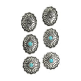105724, WESTERN CONCHO STUD EARRING SET