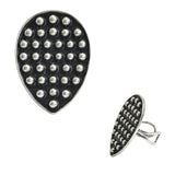 105726, WESTERN BALL TEXTURED TEARDROP RING