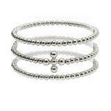 105741, CROSS BALL ACCENT MULTI LAYERED STRETCH BRACELET