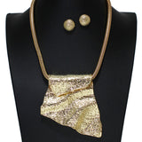 105765, GEOMETRIC HAMMERED METAL NECKLACE