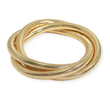 105783, SET OF 3 CIRCULAR CHAIN BANGLE BRACELET