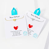 105788, WATER TARNISH RESISTANT, STAINLESS STEEL, NEVER GET LOST, DAINTY HEART NECKLACE