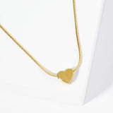 105788, WATER TARNISH RESISTANT, STAINLESS STEEL, NEVER GET LOST, DAINTY HEART NECKLACE