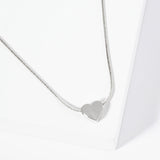 105788, WATER TARNISH RESISTANT, STAINLESS STEEL, NEVER GET LOST, DAINTY HEART NECKLACE