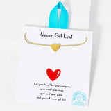 105788, WATER TARNISH RESISTANT, STAINLESS STEEL, NEVER GET LOST, DAINTY HEART NECKLACE