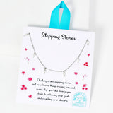 105790, WATER TARNISH RESISTANT, STAINLESS STEEL, STEPPING STONES, DAINTY PEARL STATION NECKLACE